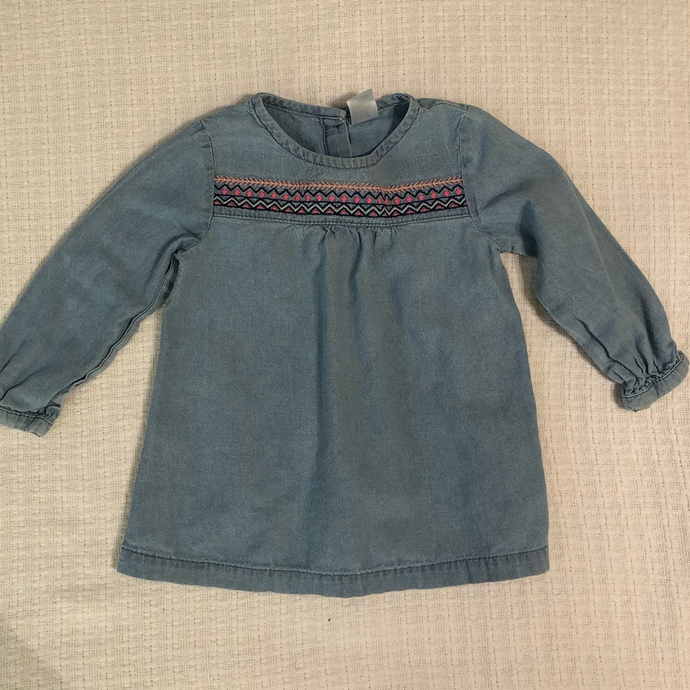 CARTERS chambray top 18 mo